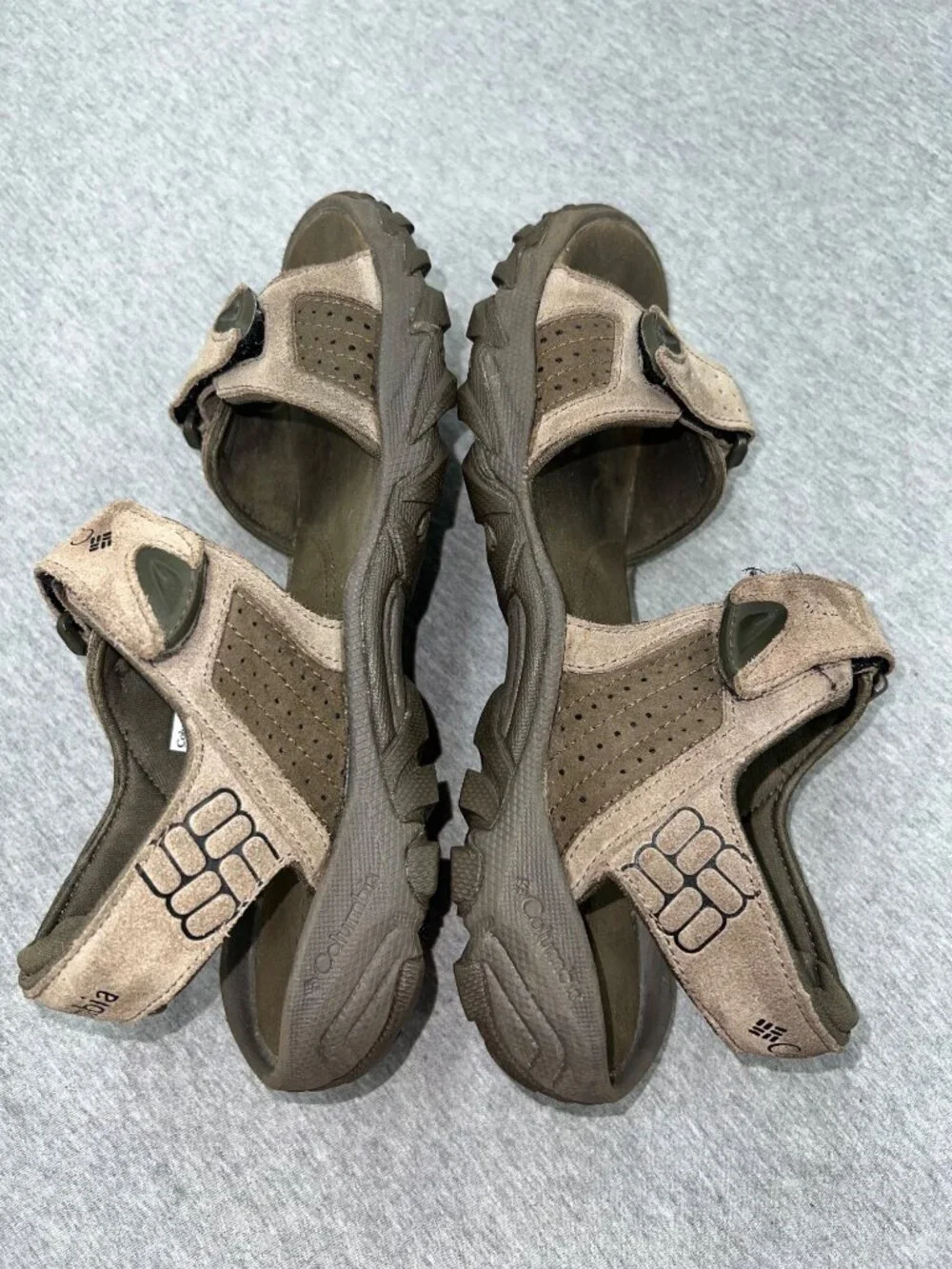 Columbia Mens Brown Outdoor Sandals Size 11 Adjustable Strap Lightweight Durable